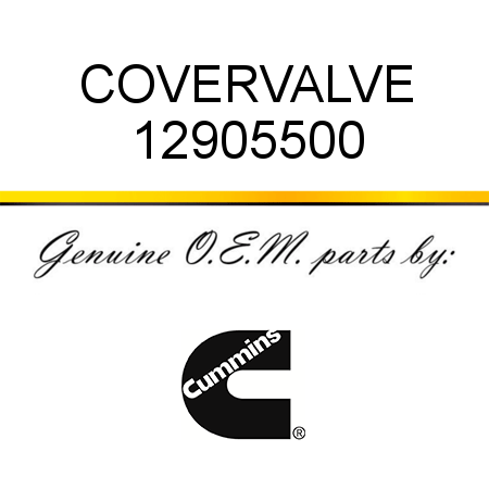 COVER,VALVE 12905500