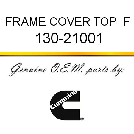 FRAME COVER TOP  F 130-21001