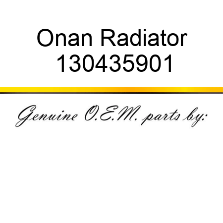 Onan Radiator 130435901
