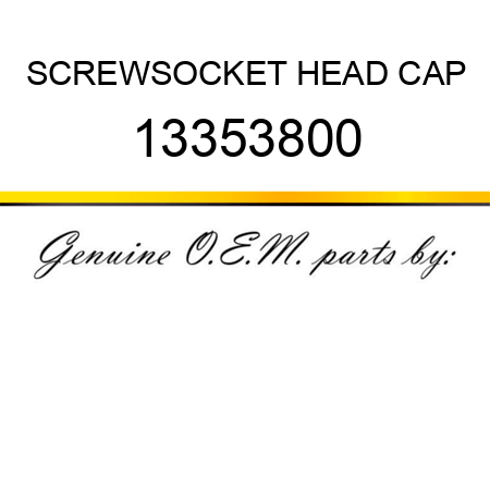 SCREW,SOCKET HEAD CAP 13353800