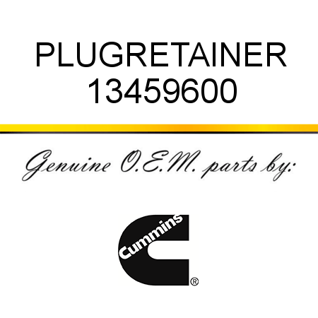 PLUG,RETAINER 13459600