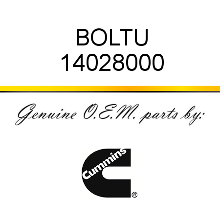 BOLT,U 14028000