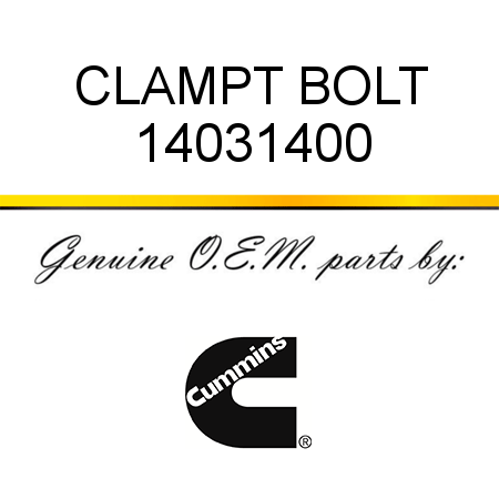 CLAMP,T BOLT 14031400