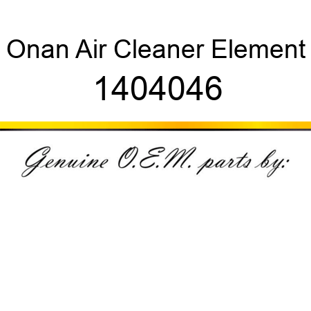 Onan Air Cleaner Element 1404046