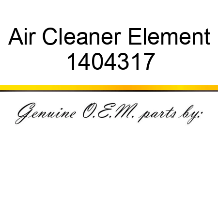 Air Cleaner Element 1404317