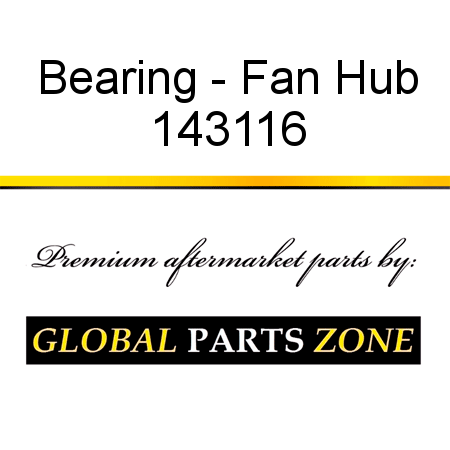 Bearing - Fan Hub 143116