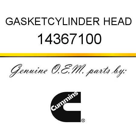 GASKET,CYLINDER HEAD 14367100