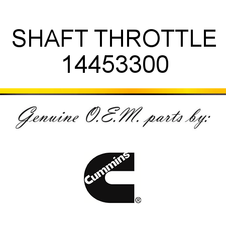 SHAFT, THROTTLE 14453300