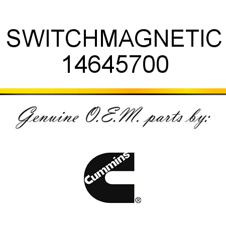SWITCH,MAGNETIC 14645700