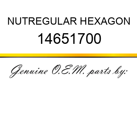 NUT,REGULAR HEXAGON 14651700
