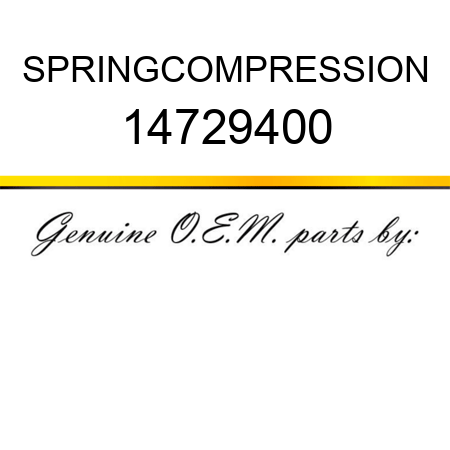 SPRING,COMPRESSION 14729400