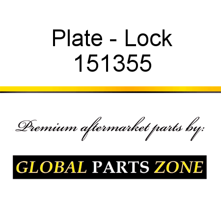 Plate - Lock 151355
