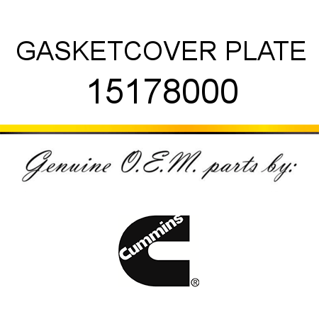 GASKET,COVER PLATE 15178000