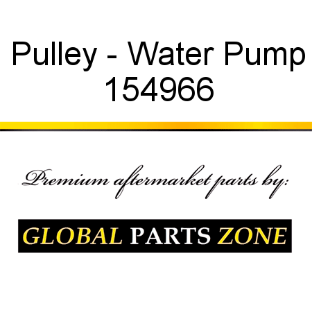 Pulley - Water Pump 154966