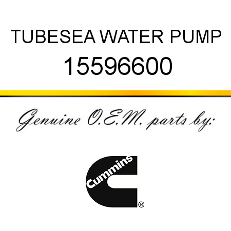 TUBE,SEA WATER PUMP 15596600