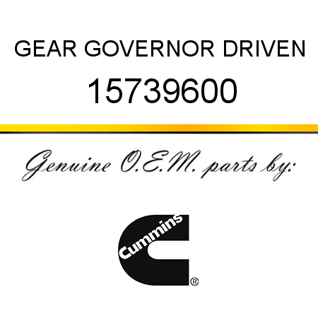 GEAR, GOVERNOR DRIVEN 15739600