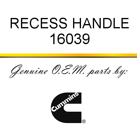 RECESS HANDLE 16039