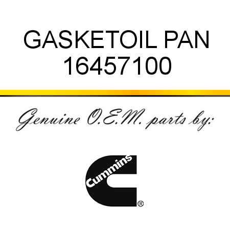 GASKET,OIL PAN 16457100