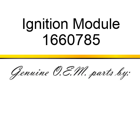 Ignition Module 1660785