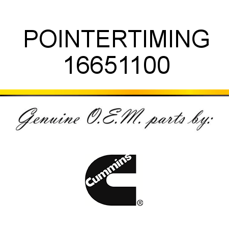 POINTER,TIMING 16651100