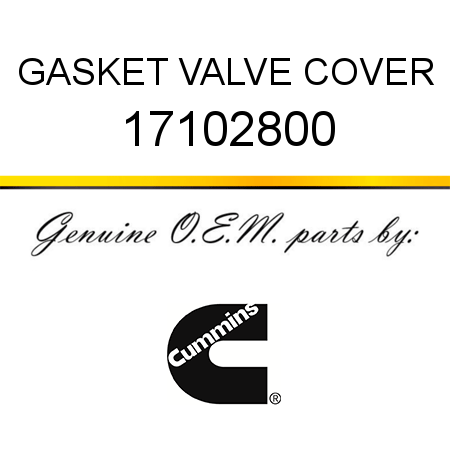 GASKET, VALVE COVER 17102800