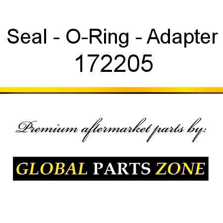 Seal - O-Ring - Adapter 172205