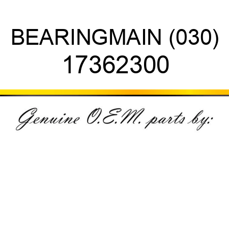 BEARING,MAIN (030) 17362300