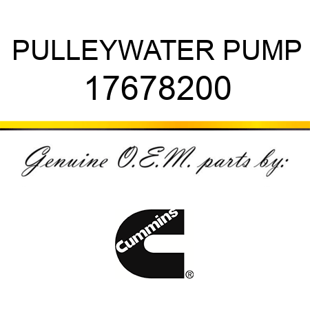PULLEY,WATER PUMP 17678200