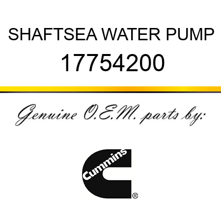 SHAFT,SEA WATER PUMP 17754200