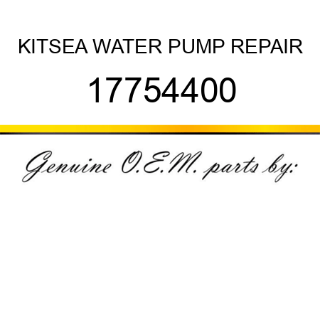 KIT,SEA WATER PUMP REPAIR 17754400