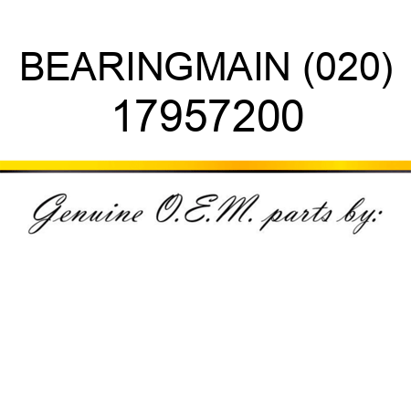 BEARING,MAIN (020) 17957200