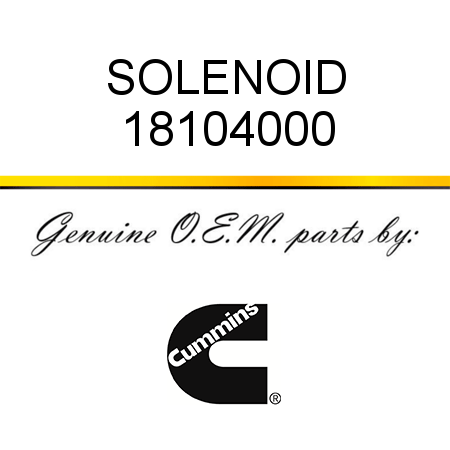 SOLENOID 18104000