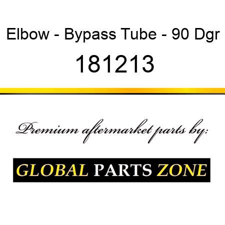 Elbow - Bypass Tube - 90 Dgr 181213