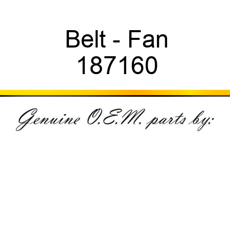 Belt - Fan 187160