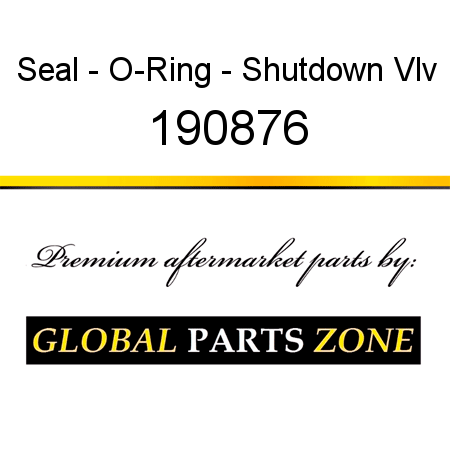 Seal - O-Ring - Shutdown Vlv 190876