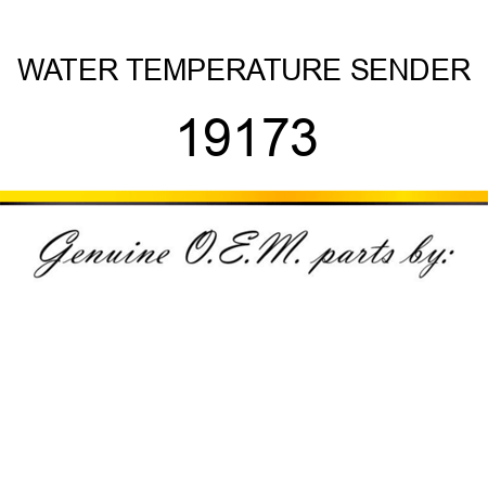 WATER TEMPERATURE SENDER 19173