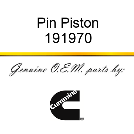 Pin Piston 191970