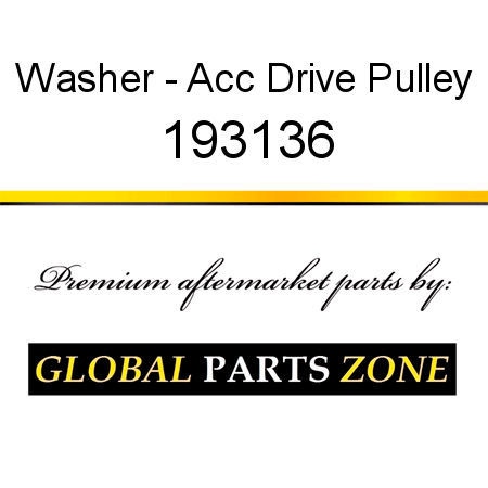 Washer - Acc Drive Pulley 193136