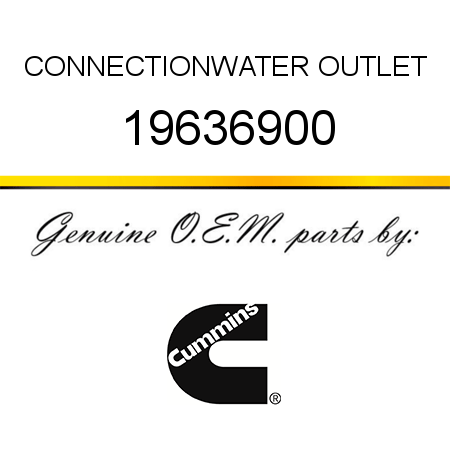 CONNECTION,WATER OUTLET 19636900