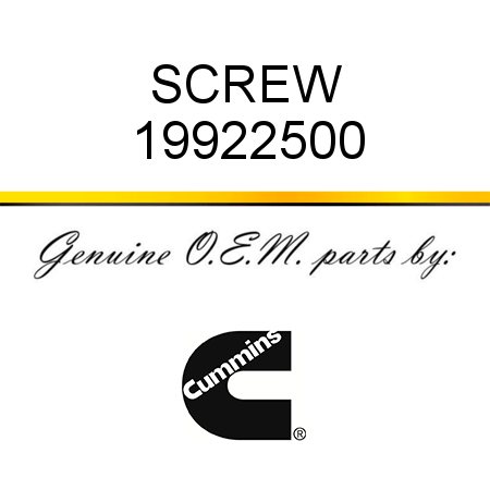 SCREW 19922500