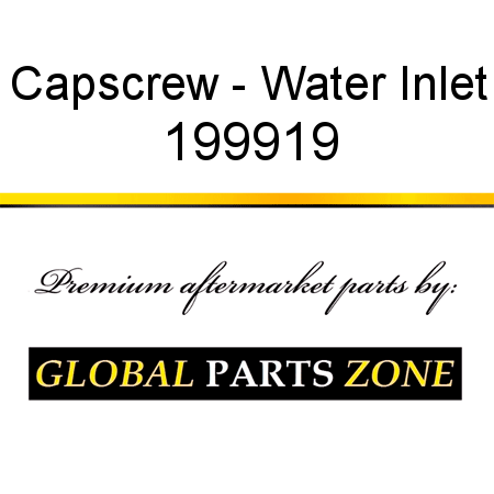 Capscrew - Water Inlet 199919