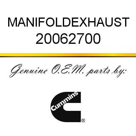 MANIFOLD,EXHAUST 20062700