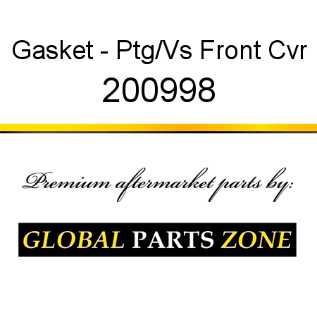 Gasket - Ptg/Vs Front Cvr 200998