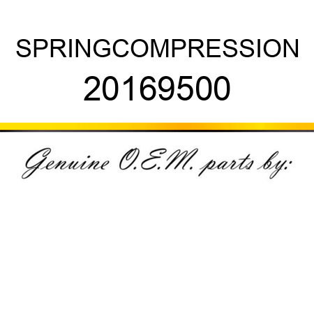 SPRING,COMPRESSION 20169500