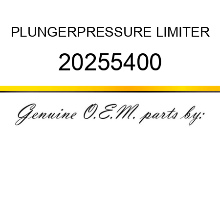 PLUNGER,PRESSURE LIMITER 20255400