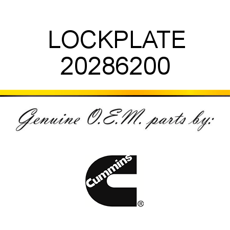 LOCKPLATE 20286200