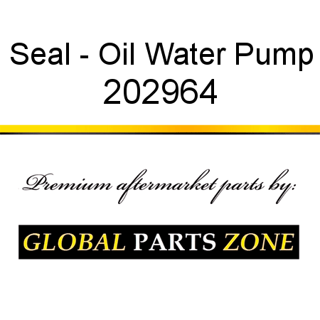 Seal - Oil Water Pump 202964