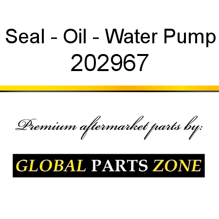 Seal - Oil - Water Pump 202967