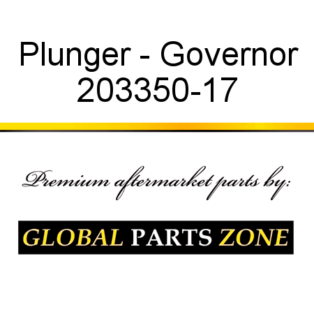 Plunger - Governor 203350-17