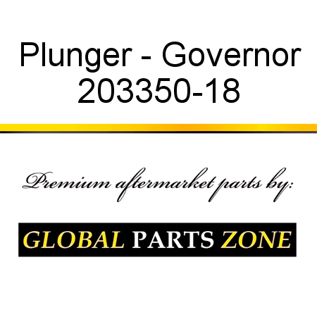 Plunger - Governor 203350-18